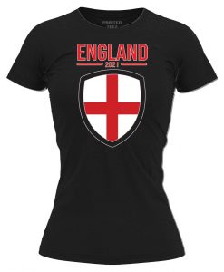 Big England Football Shirt Women Engalnd's Flag Badge Womens T Shirt 2020 European 2021