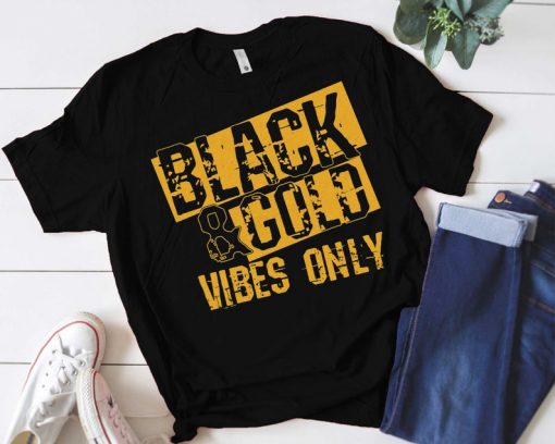 Black Gold Game Day Group Shirt for High School Football T-Shirt