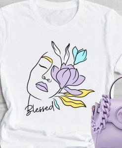 Blessed womans face tshirt