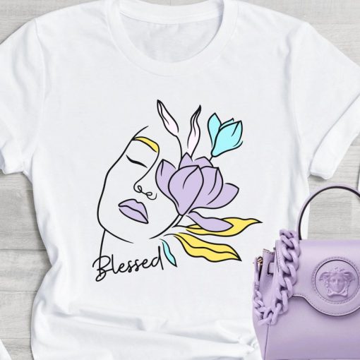 Blessed womans face tshirt