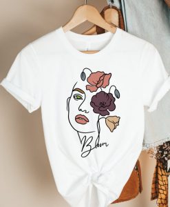 Bloom womans face tshirt