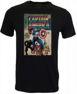 Captain America Comic Book Cover Adults T-Shirt