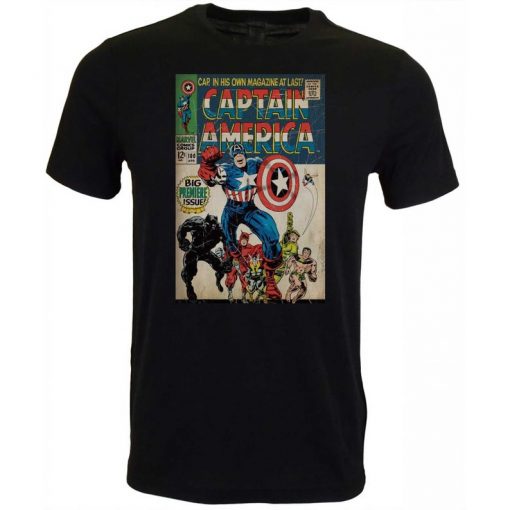 Captain America Comic Book Cover Adults T-Shirt