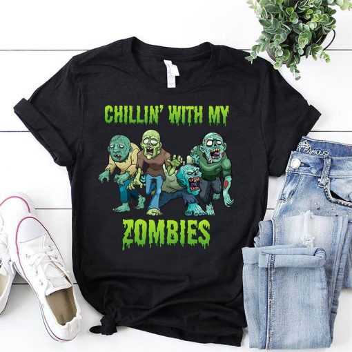 Chillin' With My Zombies Shirt, Zombie Shirt