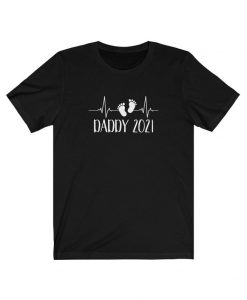 Daddy Shirt Heartbeat and Baby Footprint Shirt Unisex T-shirt