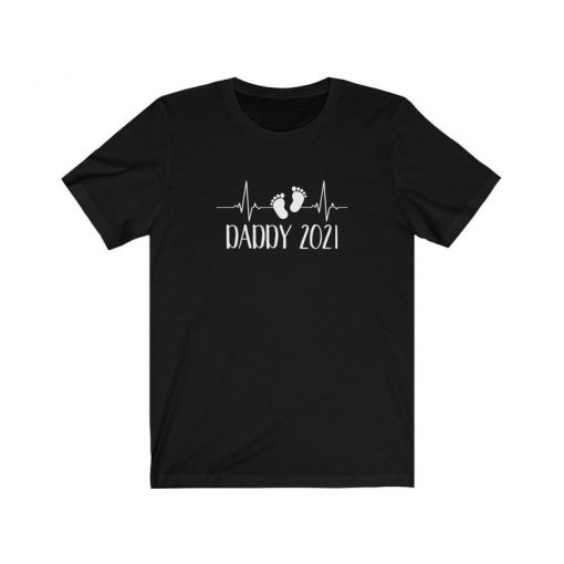 Daddy Shirt Heartbeat and Baby Footprint Shirt Unisex T-shirt