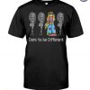 Dare to be different hippie girl autism awareness eye-catching Tshirt