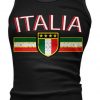 Distressed Italia Country Flag Ladies Juniors Tank Top