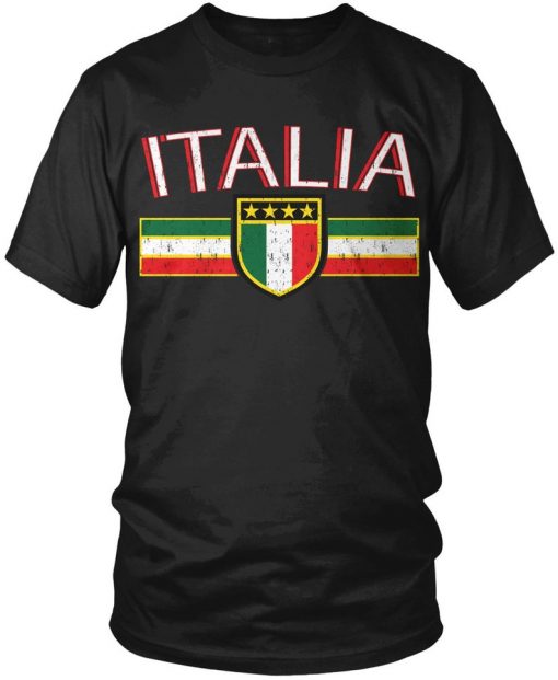 Distressed Italia Country Flag Men's T-Shirt