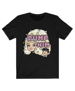 Dump him shirt, 80s vintage pastel shirt