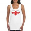 England English Heart Flag Girls Women's Ladies Tank Top