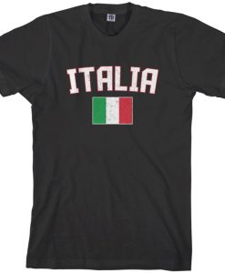 Italia Flag Men's T-shirt Italy National Team European Football Italian Soccer Mediterranean Rome Republic