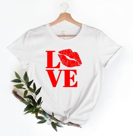 Lips Kiss Shirt - Red Lips Kiss, Lips Shirt, Valentines Day Shirt