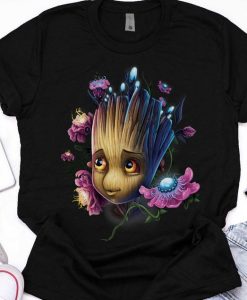 Marvel Guardians Of The Galaxy Groot Flowers Graphic T-Shirt