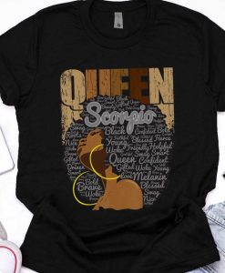 Melanin Scorpio Woman African - Scorpio Queen Zodiac T-Shirt