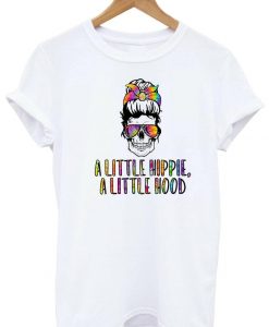 Mom Life Skull T-Shirt,Mum tye dye Skull a Little Hippie,a Little Hood