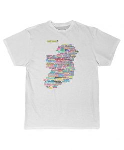 Music Word Map of Ireland T-Shirt