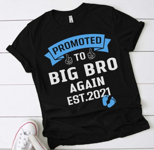 Promoted To Big Brother Again 2021 Older Brothers Gift Shirt