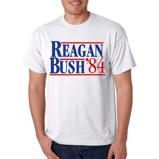 Ronald Reagan Bush For President '84 T-Shirt - Republican Political Retro Tee