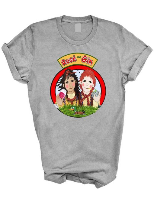 Rosé and Gin T-shirt Graphic Jim Tee Funny 90's TV Show Rosie Boat Wine SM