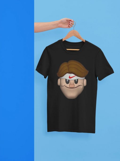 Sport Roger Federer Emoji Vtg Black Tee Clothing Tshirt