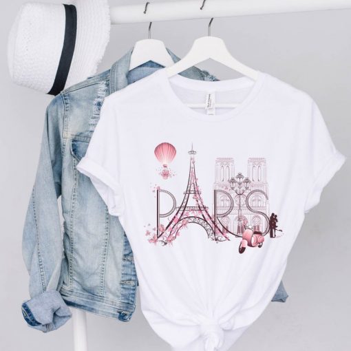 paris romantic tshirt, Paris T-shirt, Eiffel Tower T-Shirt