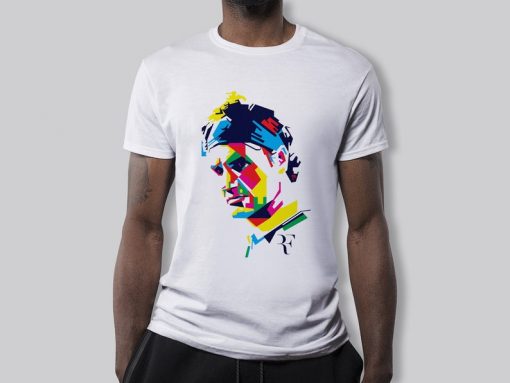 roger federer ,tennıs, print t-shirt