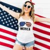 sunglasses America tank Merica shirt