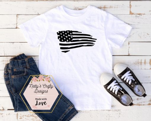 American flag adult shirt