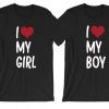 Couple Matching Shirts I Love My Girl Boy Boyfriend Girlfriend Cute Couple Funny Valentine's Gift Tee