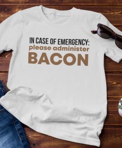 Funny Bacon Short-Sleeve Cotton T-Shirt