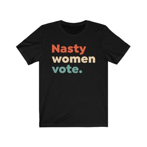 Nasty Women Vote Retro Colors USA T-Shirt