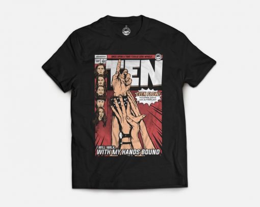 Pearl Jam Ten Tshirt vintage comic design grunge