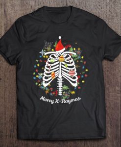 Rad Tech Christmas Puns Merry X-Raymas Xmas Radiographer Tshirt