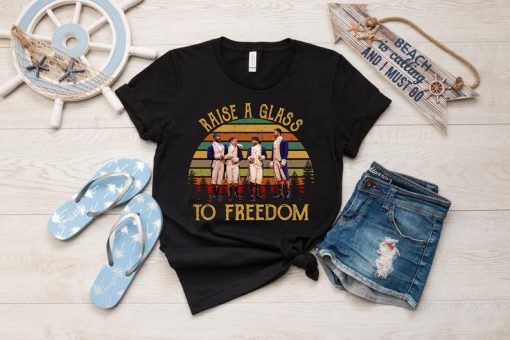 Raise A Glass To Freedom Shirt, Hamilton Fan Ugly Sweater Shirt, Funny Birthday Gift