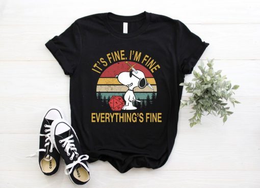 Snoopy Dungeons And Dragons Shirt, It'S Fine, I'M Fine, Everythings Fine Shirt