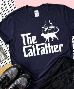 The Catfather T-Shirt, Funny Gift Shirt For Cat Daddy T-Shirt