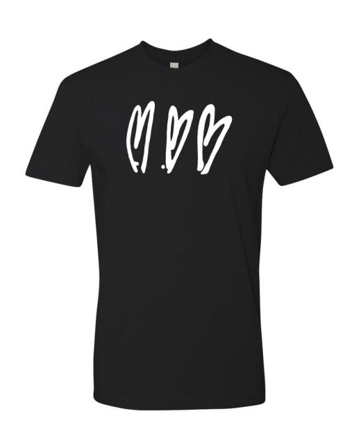 Three crooked hearts novelty T-shirt