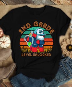 Vintage 2nd Grade Level Unlocked Among Us Shirt