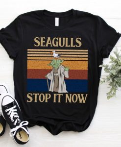 Vintage Yoda Shirt Seagulls Stop It Now T-Shirt Star War Tee Funny