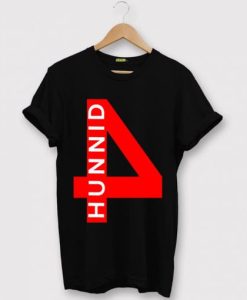 4 Hunnid White Print Tshirt