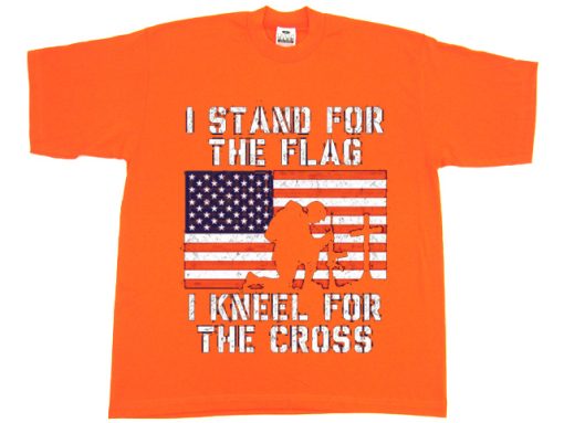 I Stand for the Flag I Kneel Patriotic Military Tshirt