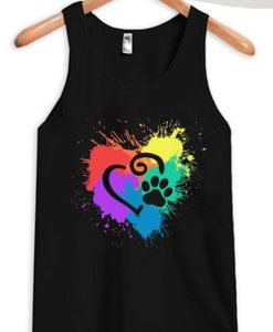 DecoExchange Mens Ally Rainbow Heart Tank top