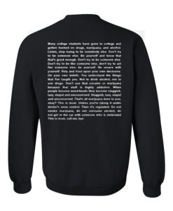 Frank Ocean Be Yourself Lyrics sweatshirt back