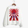 Japan Samurai Spirit Rising Sun Flag Graphic Retro Design Sweatshirt