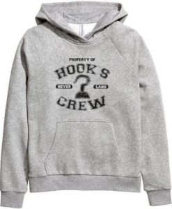 Property Of Hooks Crew Grey Color Hoodie