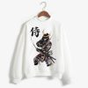 Samurai Illustration Folk Japan Art Men’s Smooth White Sweatshirt