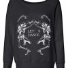 Skleton Dance Sponge Wide Neck Sweatshirt