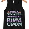 Yoga Because Punching tanktop