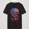 black hagnSkull American Flag T Shirter shirt